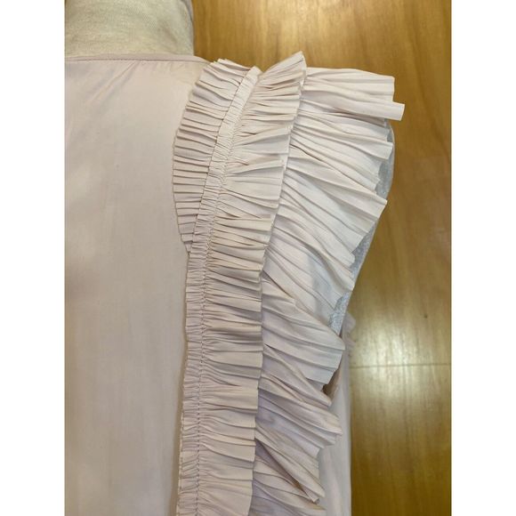 Joie Silk Pleated -Ruffle Blouse Top Size  L - Picture 3 of 15